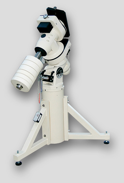 Axis instruments - la monture F60a sur son pied colonne, avec 60kg de contrepoids.